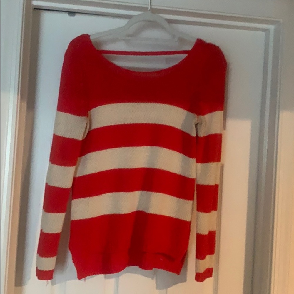 Red striped sweater
